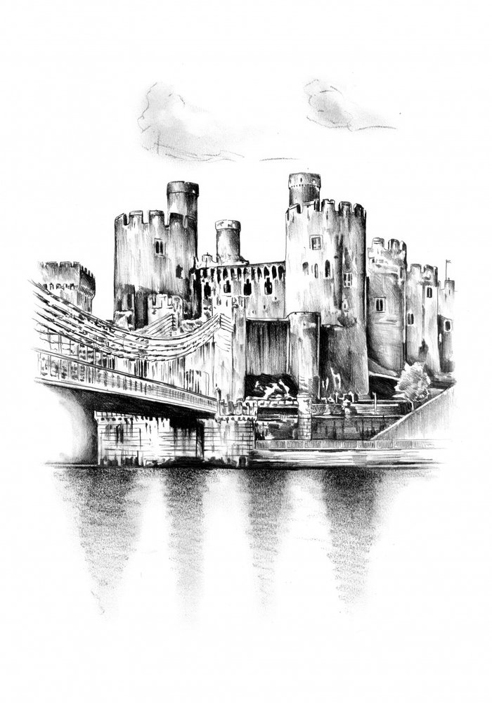 Conwy Castle Spiegelung von Kulik
