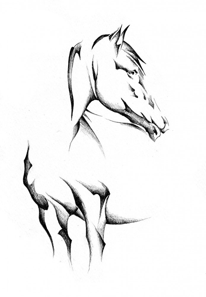 Elegantes abstraktes Pferd von Kulik