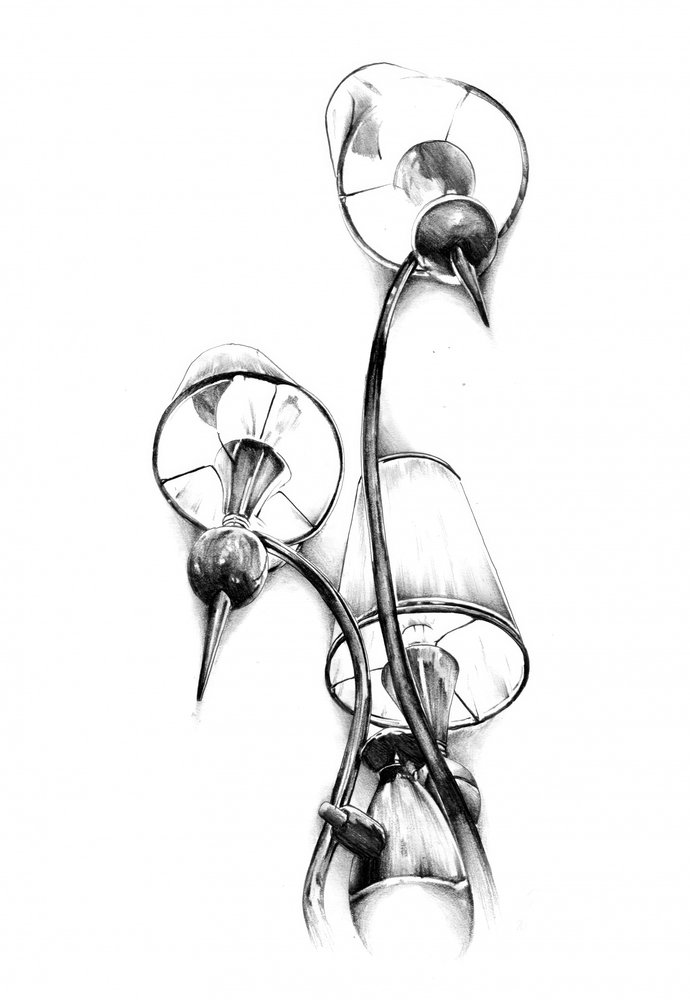 Elegante Lampenskizze von Kulik