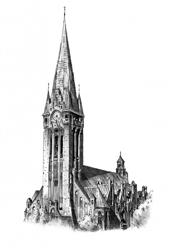 Gotischer Kirchturm von Kulik