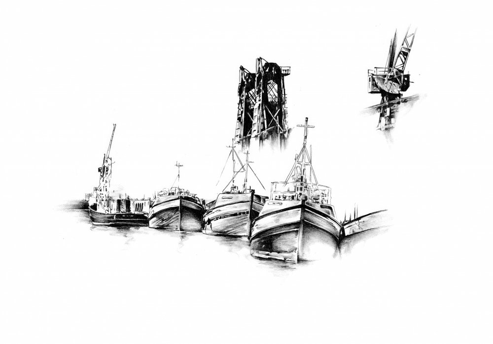 Industrielle Hafenboote von Kulik