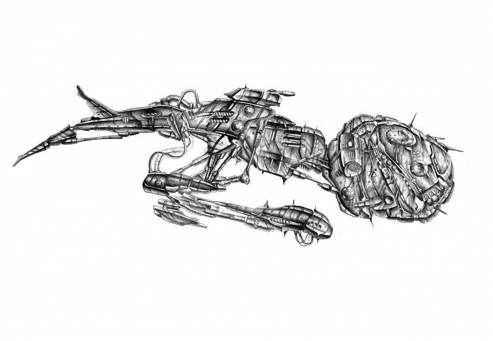 Komplexes Alien-Raumschiff von Kulik