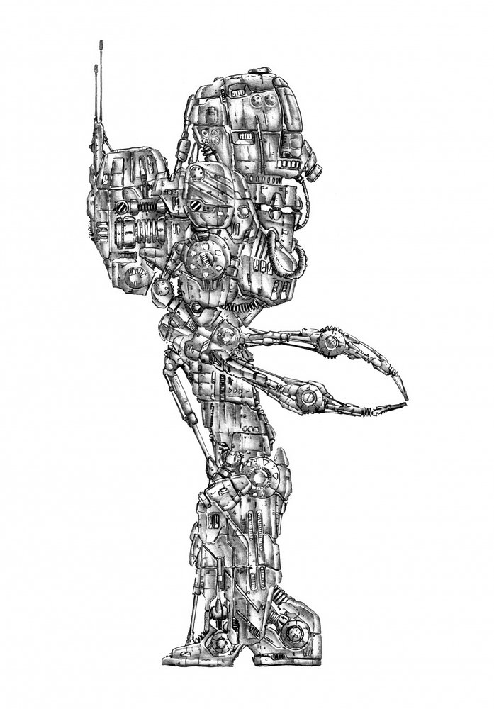 Komplexe Cyborg-Figur von Kulik