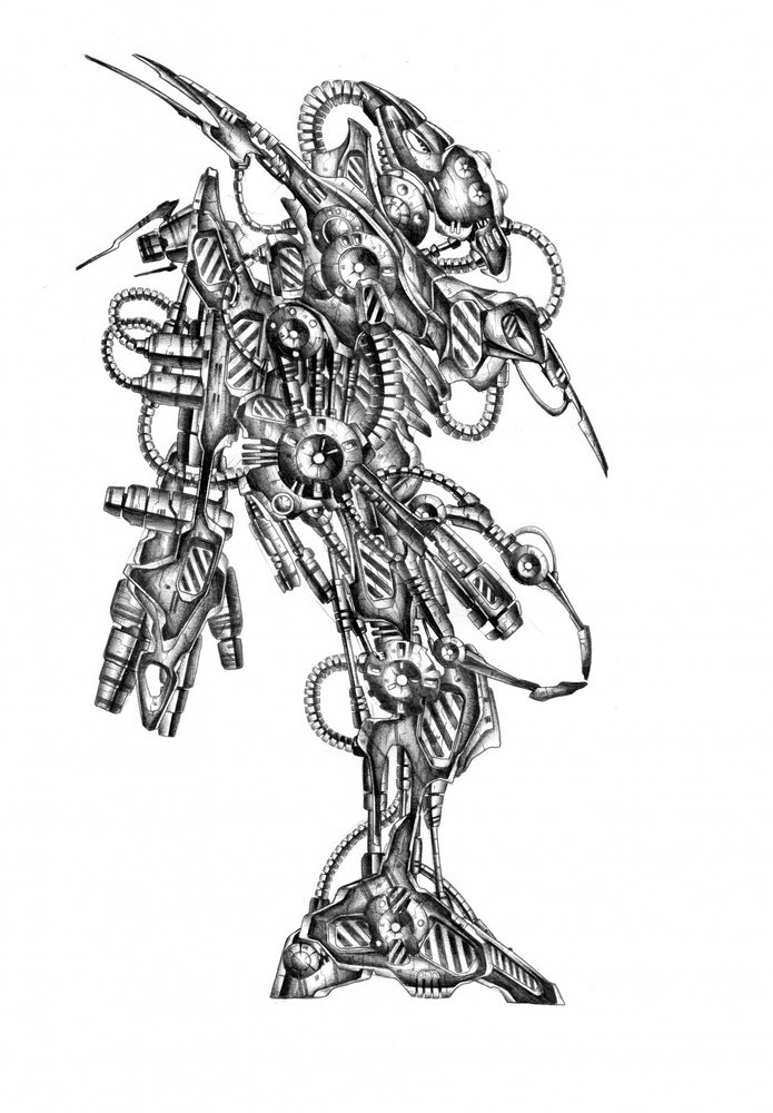 Komplexe Cyborg-Maschine von Kulik