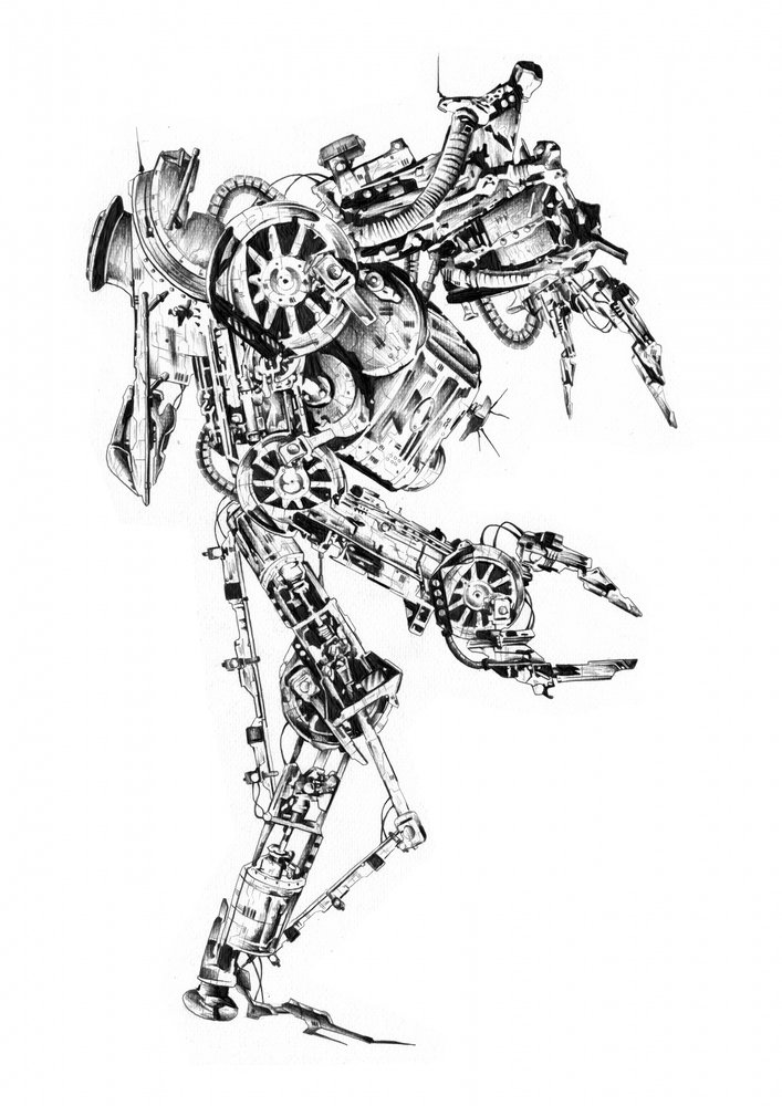 Mechanischer Zukunftsroboter von Kulik