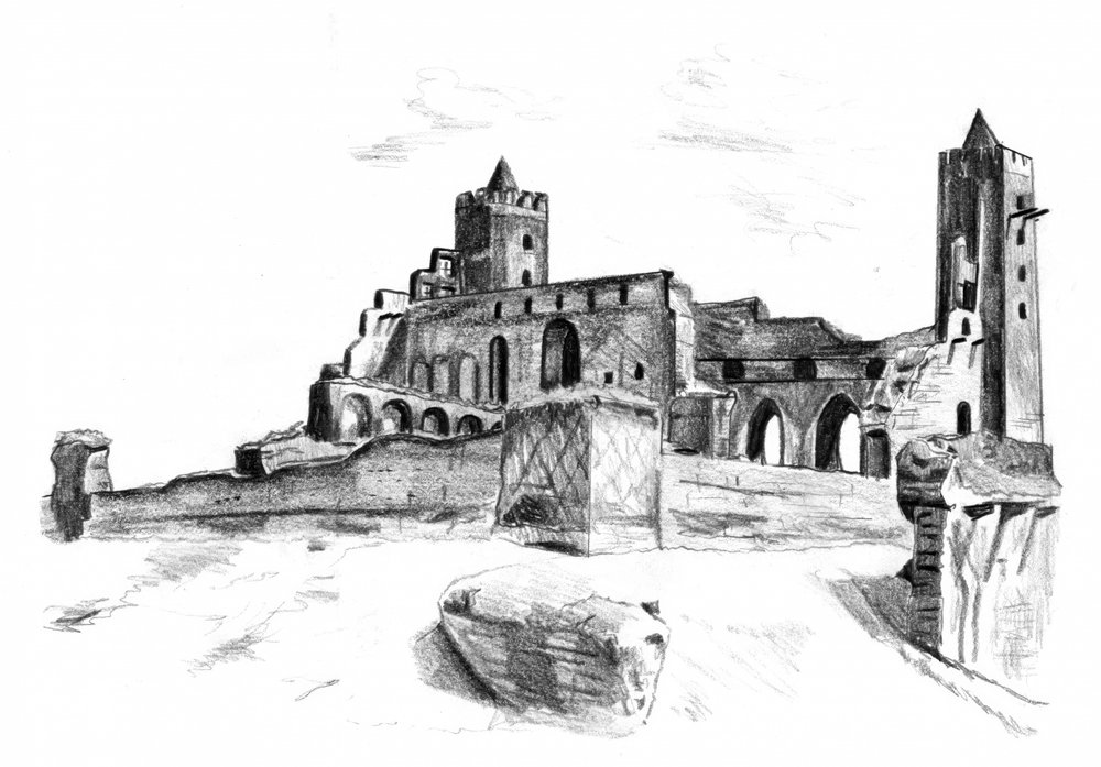 Mittelalterliche Festungsskizze von Kulik
