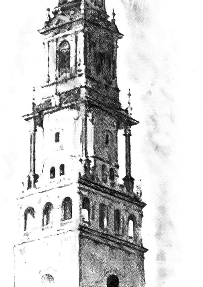 Verzierter Kirchturm von Kulik