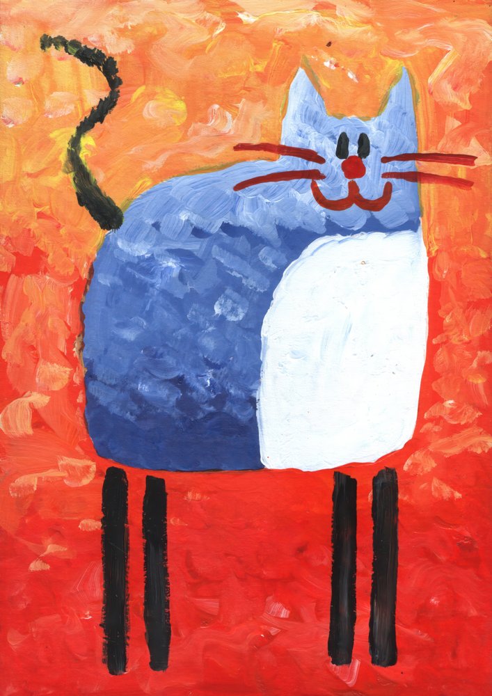 Verspielte Blaue Katze von Kulik