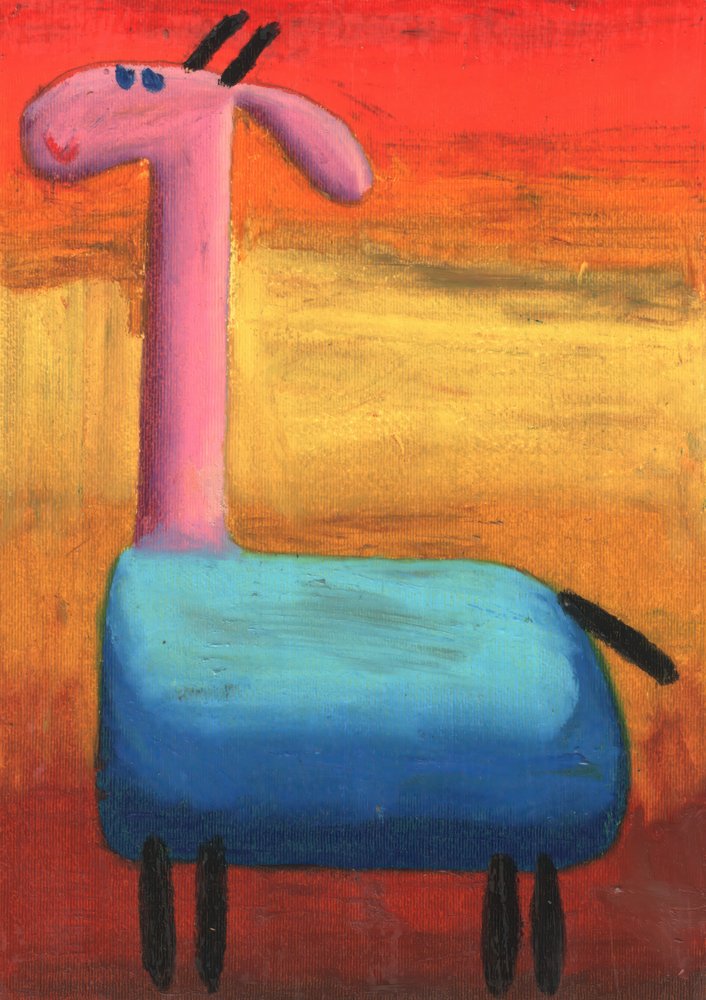 Verspielte rosa Giraffe von Kulik