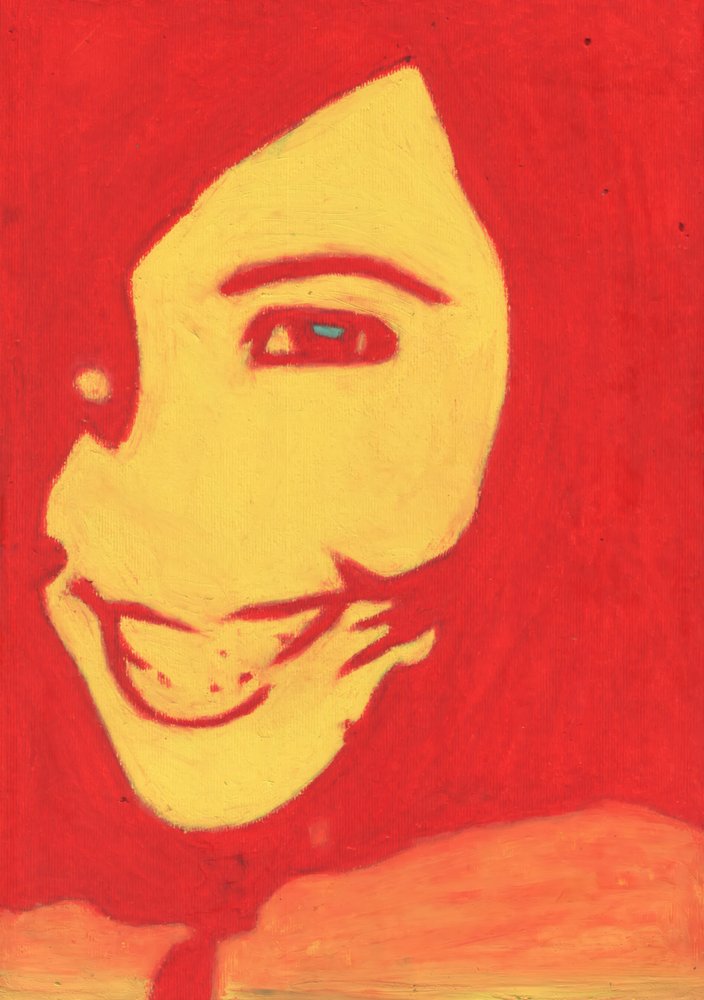 Rotes Pop-Art-Lächeln von Kulik