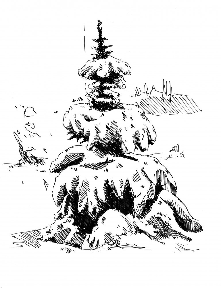 Schneebedeckter Winterbaum von Kulik
