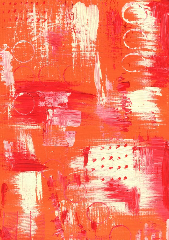 Lebendige Rot Orange Abstraktion von Kulik