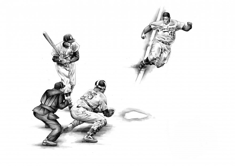 Vintage Baseballspiel von Kulik