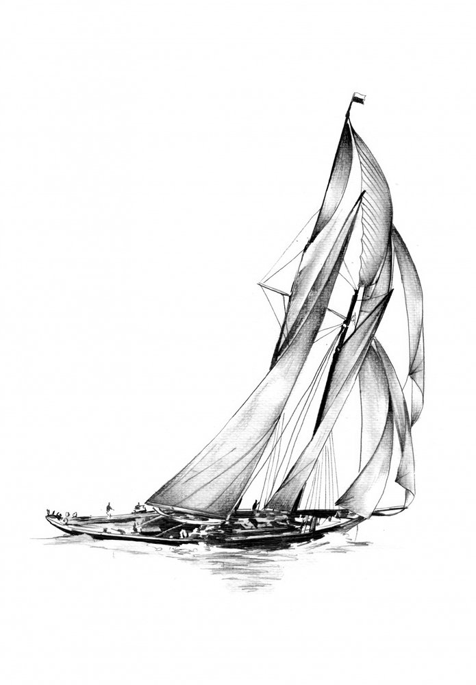 Vintage Segelboote Rennen von Kulik
