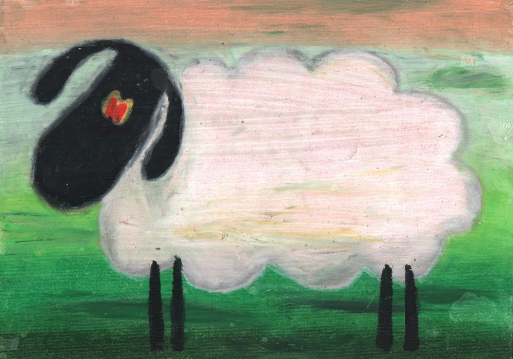 Verspieltes schwarzes Schaf von Kulik