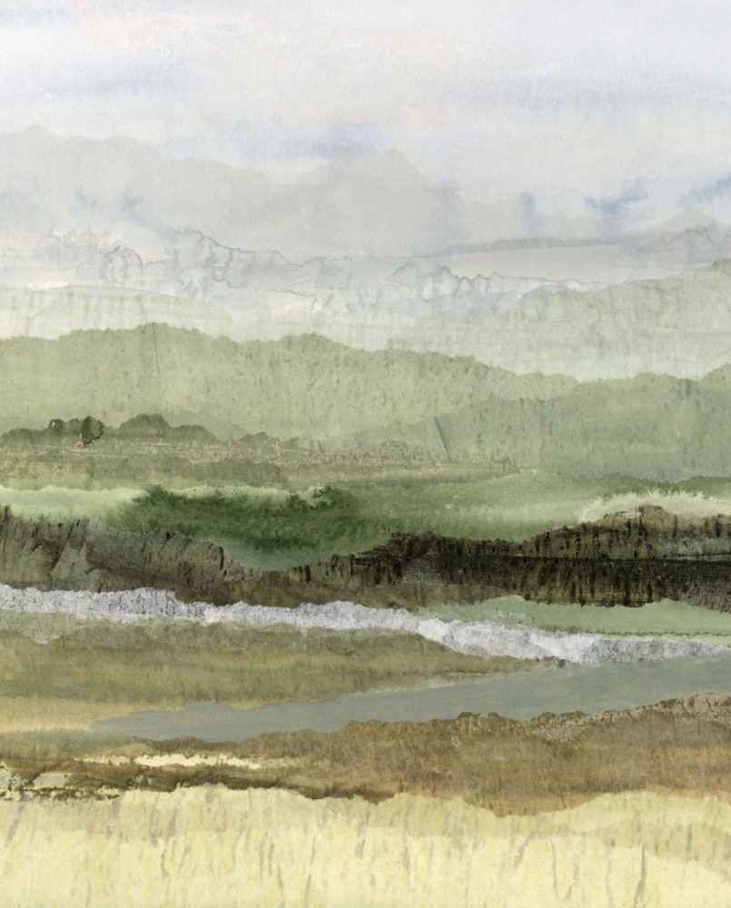 Geschichtete Grüne Landschaft von Lara Eckerman