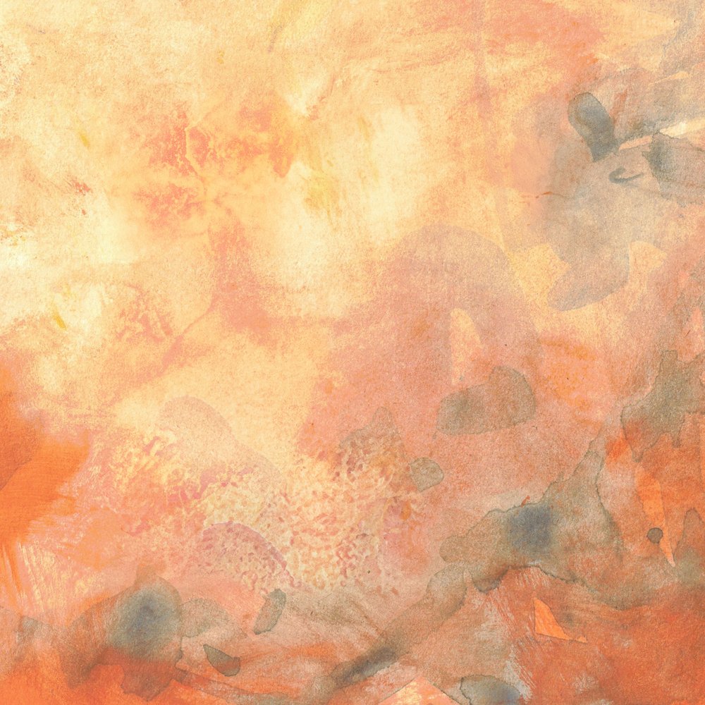 Goldener Pfirsich-Aquarellfluss von Lori Ann Folz