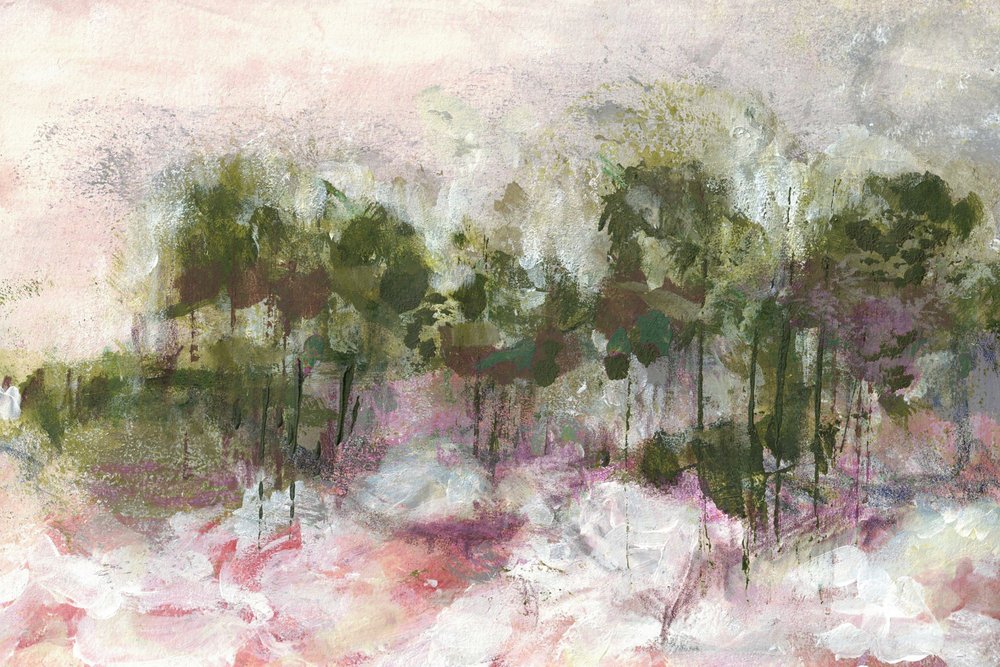 Nebliger rosa Wald von Lori Ann Folz