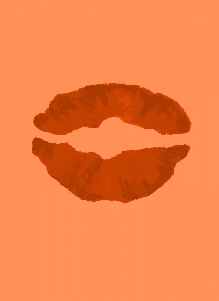 Leidenschaftliche orange Lippen von Lori Ann Folz