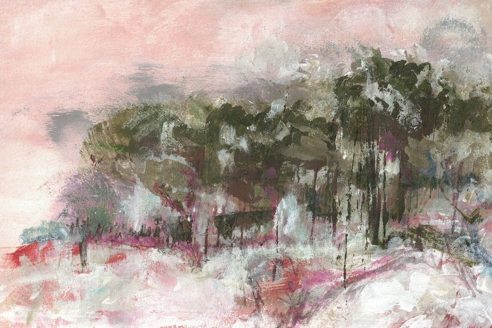 Stille rosa Landschaft von Lori Ann Folz