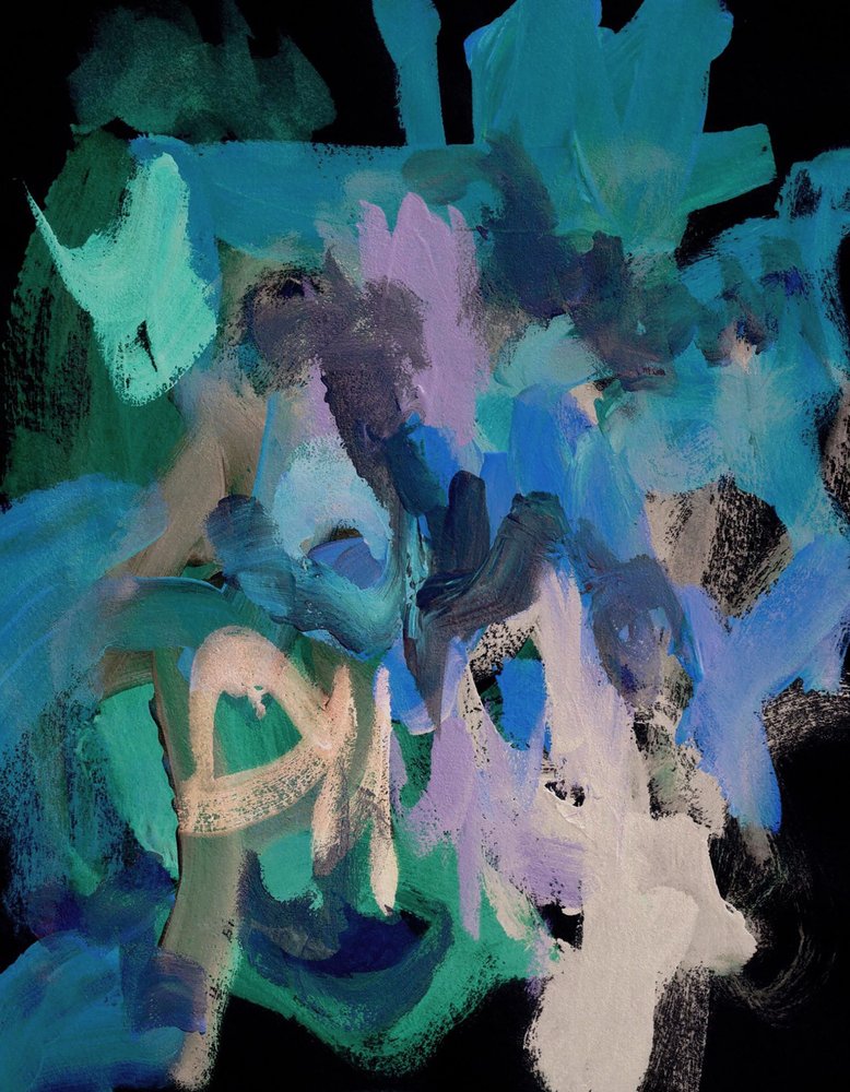 Lebendige blaue Gesten von Lori Ann Folz