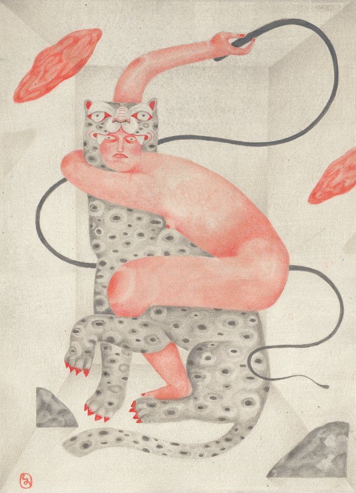 Surreale Katzenumarmung von Luca di Napoli