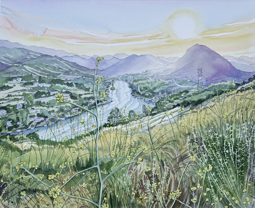 Flusstal Sonnenaufgang von Luisa Millicent