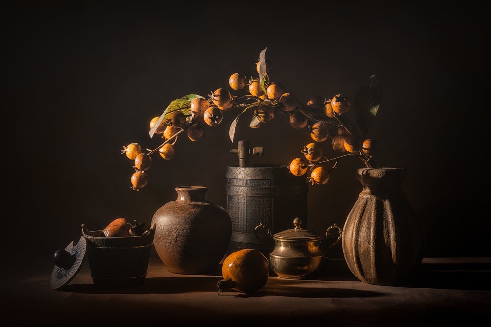 Herbstfrüchte Stillleben von Lydia Jacobs