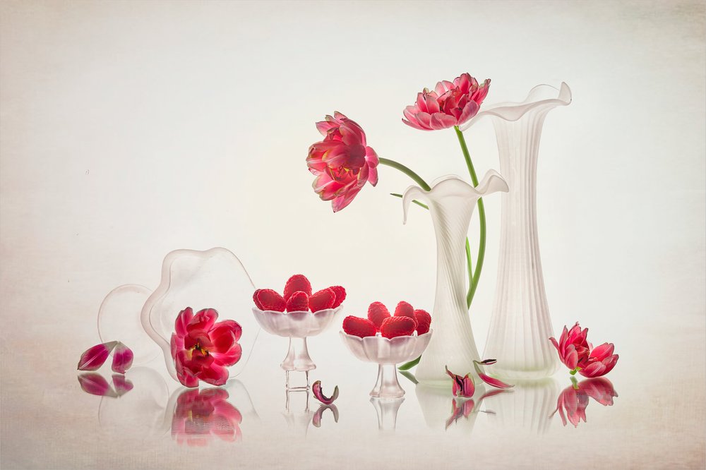 Elegantes Blumenstillleben von Lydia Jacobs