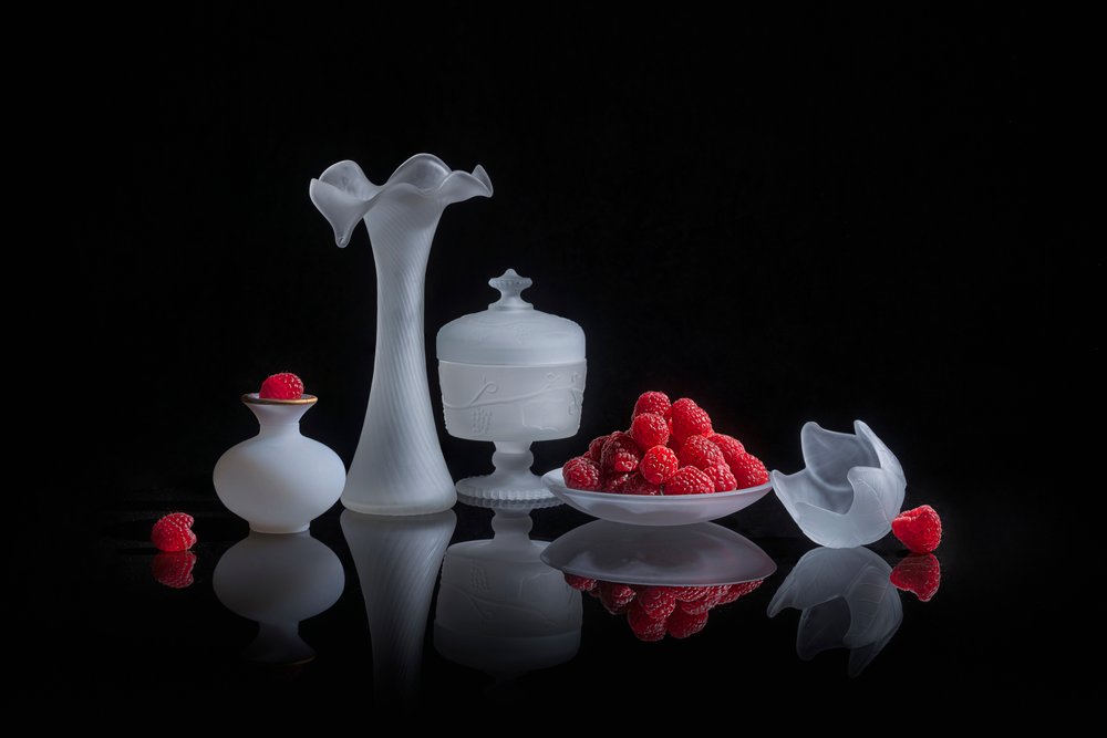 Gefrostetes Glas rote Beeren von Lydia Jacobs