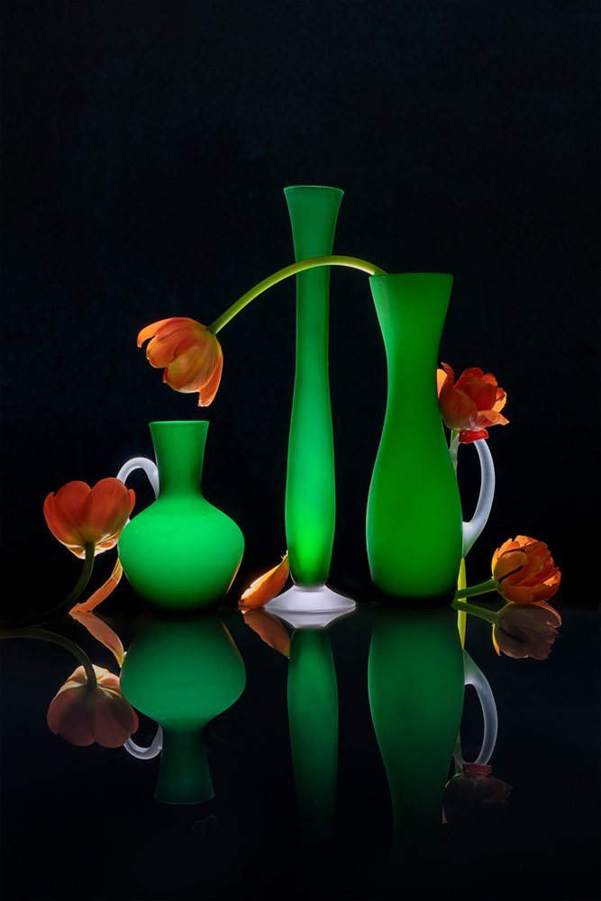 Leuchtende Blumenvasen von Lydia Jacobs