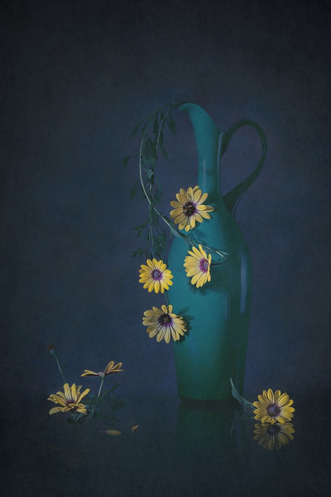 Stimmungsvolles Blumen-Stillleben von Lydia Jacobs