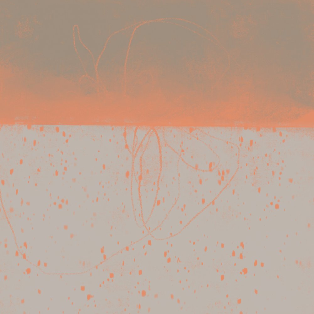Abstrakter orangefarbener Horizont von MANSI SAXENA