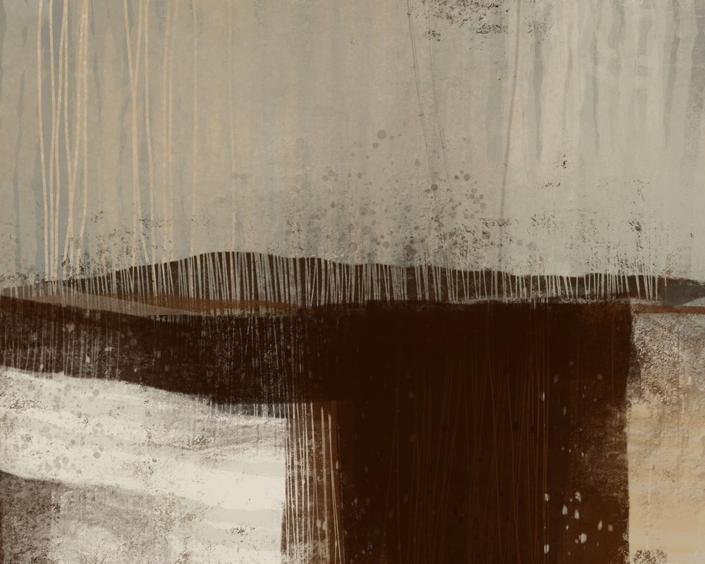 Erdige abstrakte Landschaft von MANSI SAXENA
