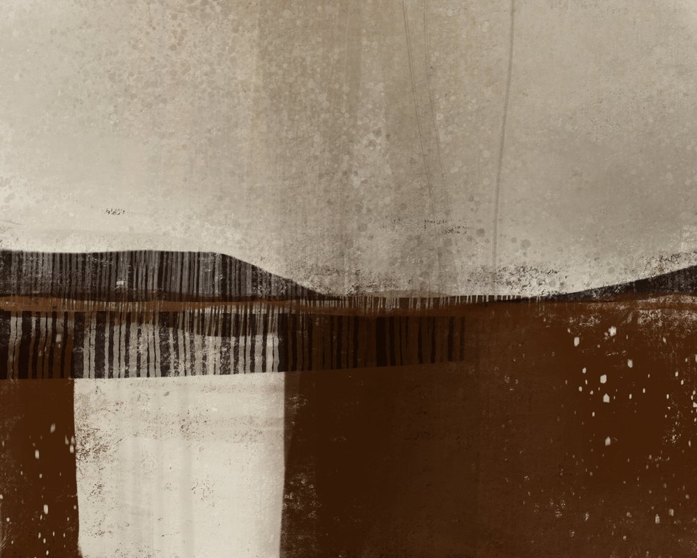 Erdiger Horizont Abstrakt von MANSI SAXENA