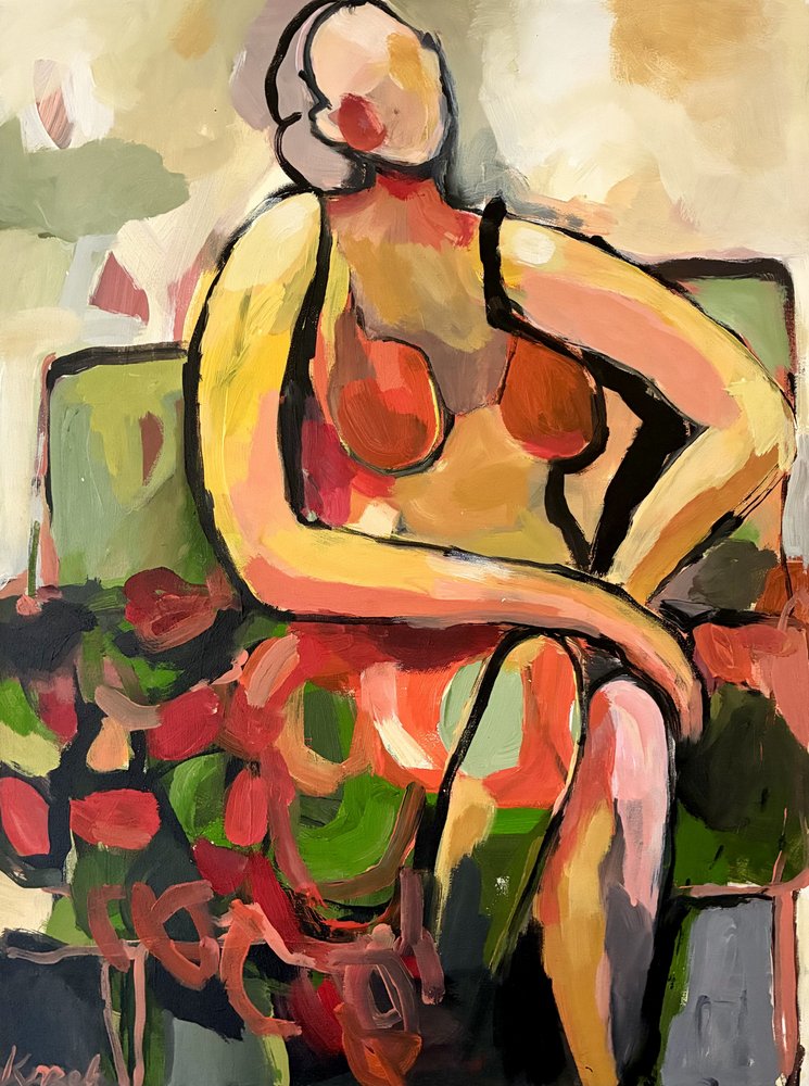 Bunte nackte Figur von Magdalena  Krzak