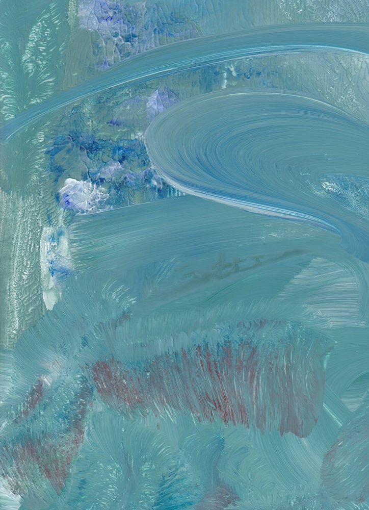 Flüssiges Blaues Abstrakt von Maira Ribena