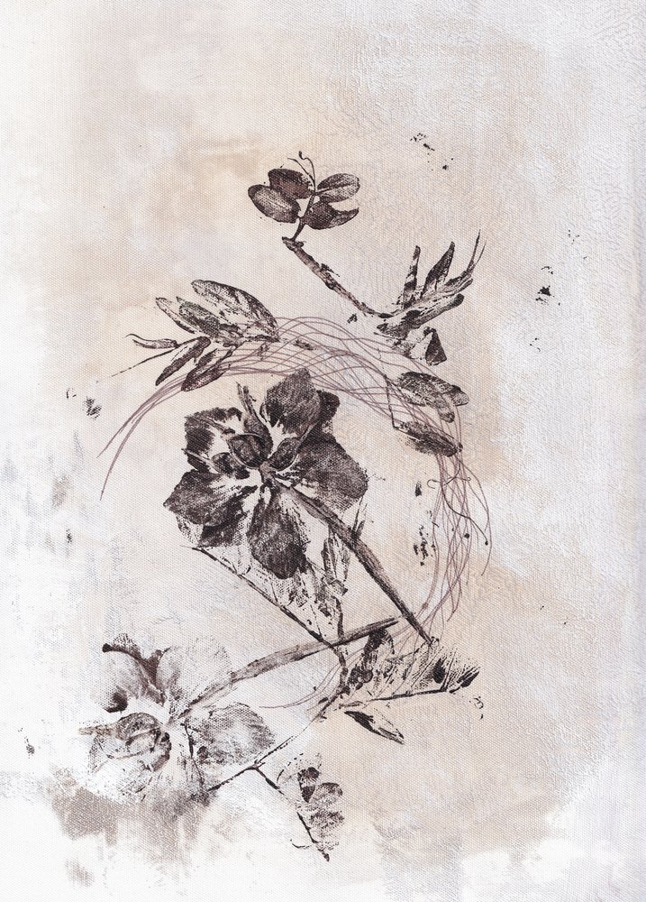 Sepia Botanischer Fluss von Maira Ribena