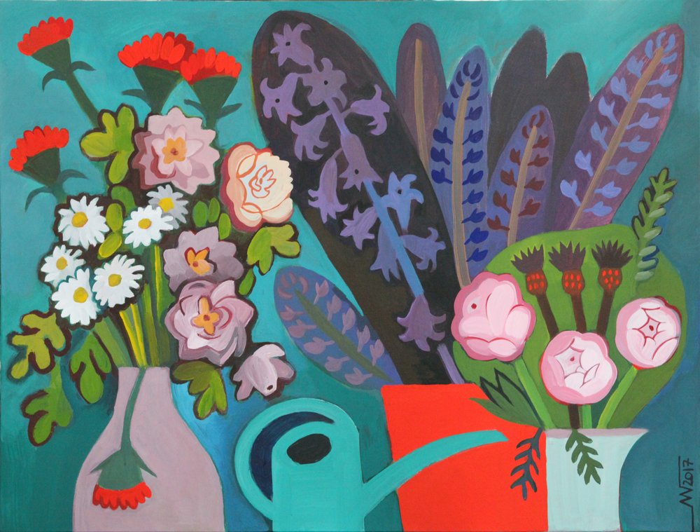 Bunte moderne Blumen von Marina Gorkaeva