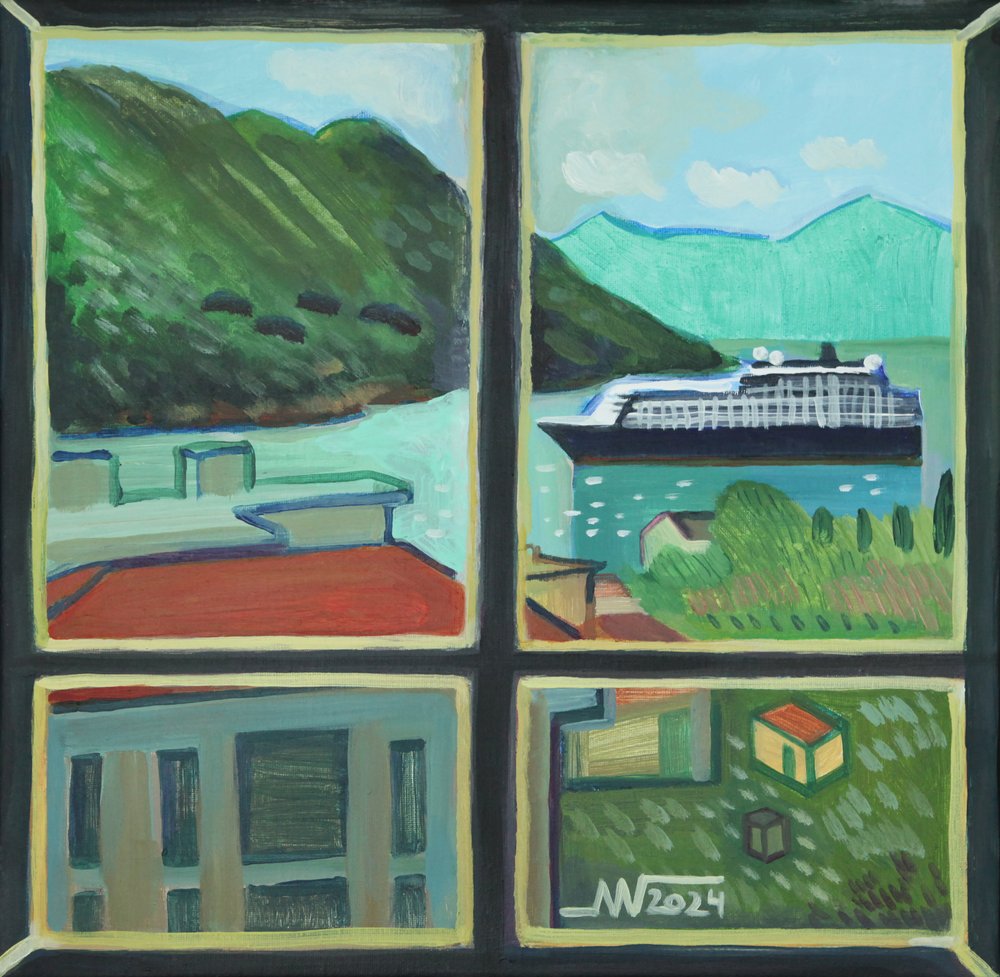Fensterblick Kreuzfahrtschiff von Marina Gorkaeva