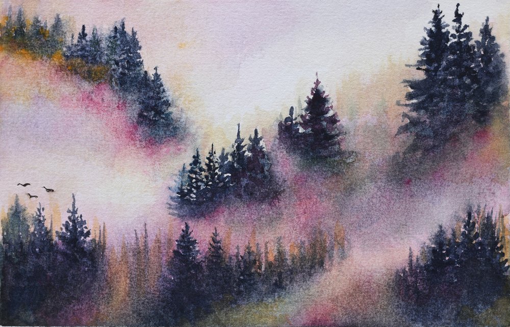 Farbenfroher Nebelwald von Marina Kozyr