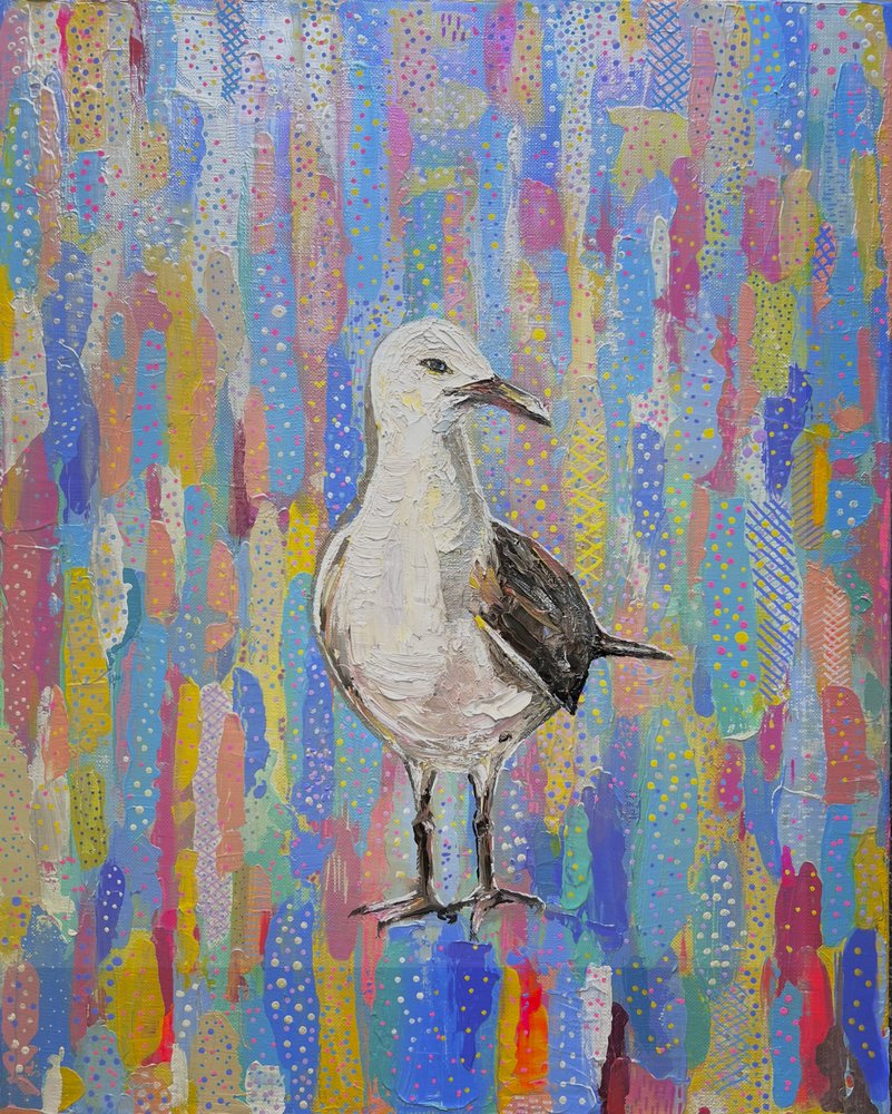 Lebendiges Möwenbild von Marina Kozyr