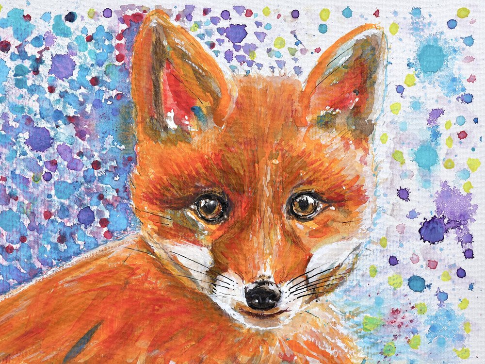 Verspieltes Fuchsjunges von Marina Kozyr