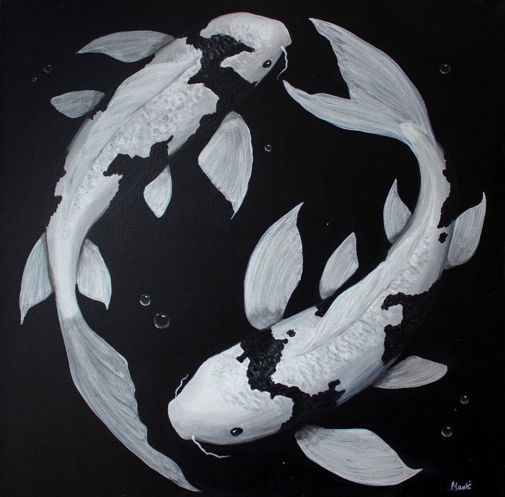 Yin Yang Koi Fische von Marloes Aerts