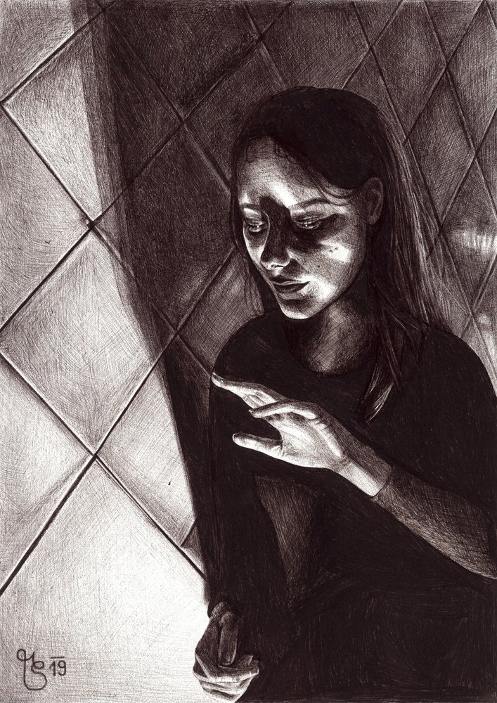 Frau im Leuchtenden Schatten von Mirjam Schrei