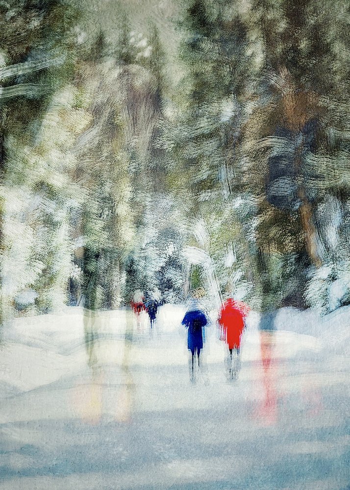 Winterlicher Waldspaziergang von Molly Fu APA