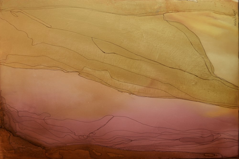 Serene Pink Gold Fluss von Natalie Avondet