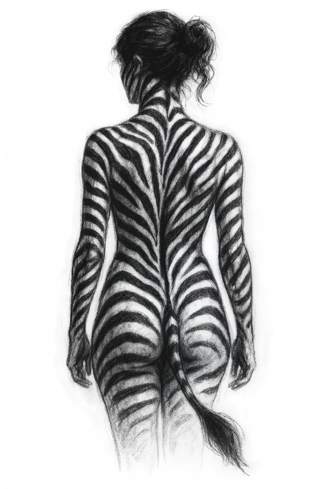 Elegante Zebra-Frau von Natalie Bruns