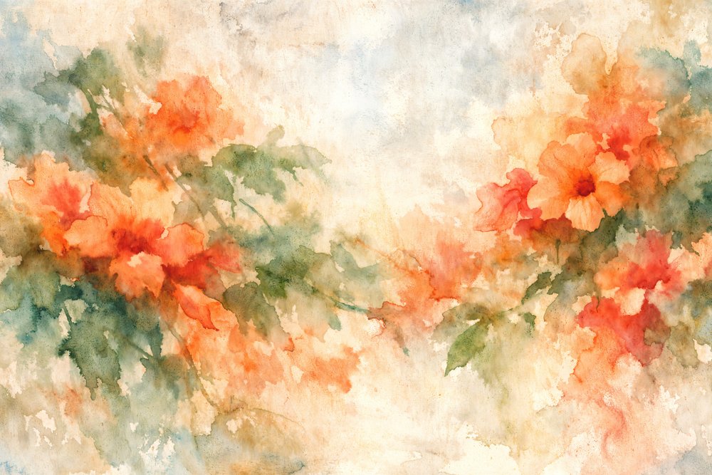 Ätherische orangefarbene Blumen von Natalie Bruns