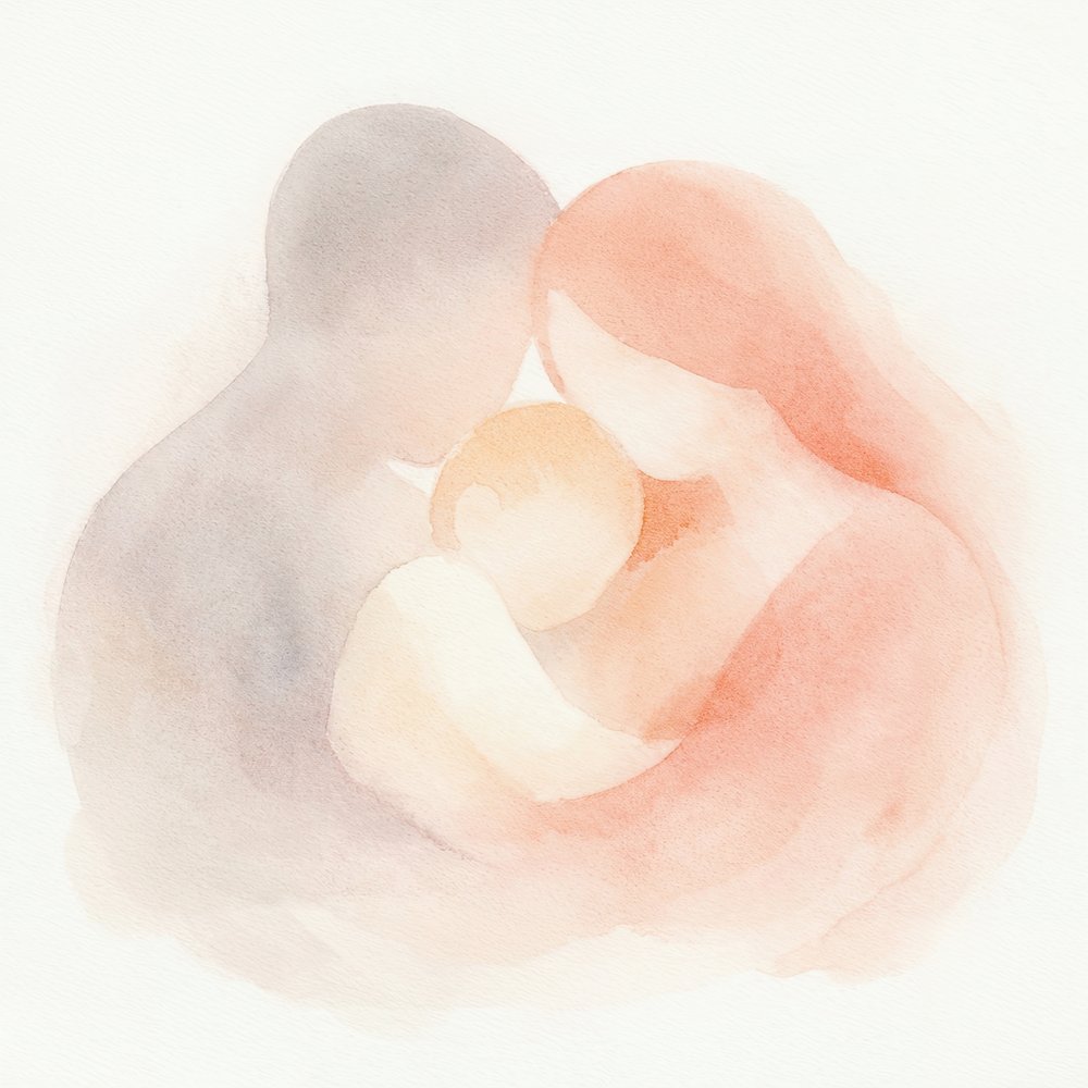 Liebevolle Familienumarmung von Natalie Bruns